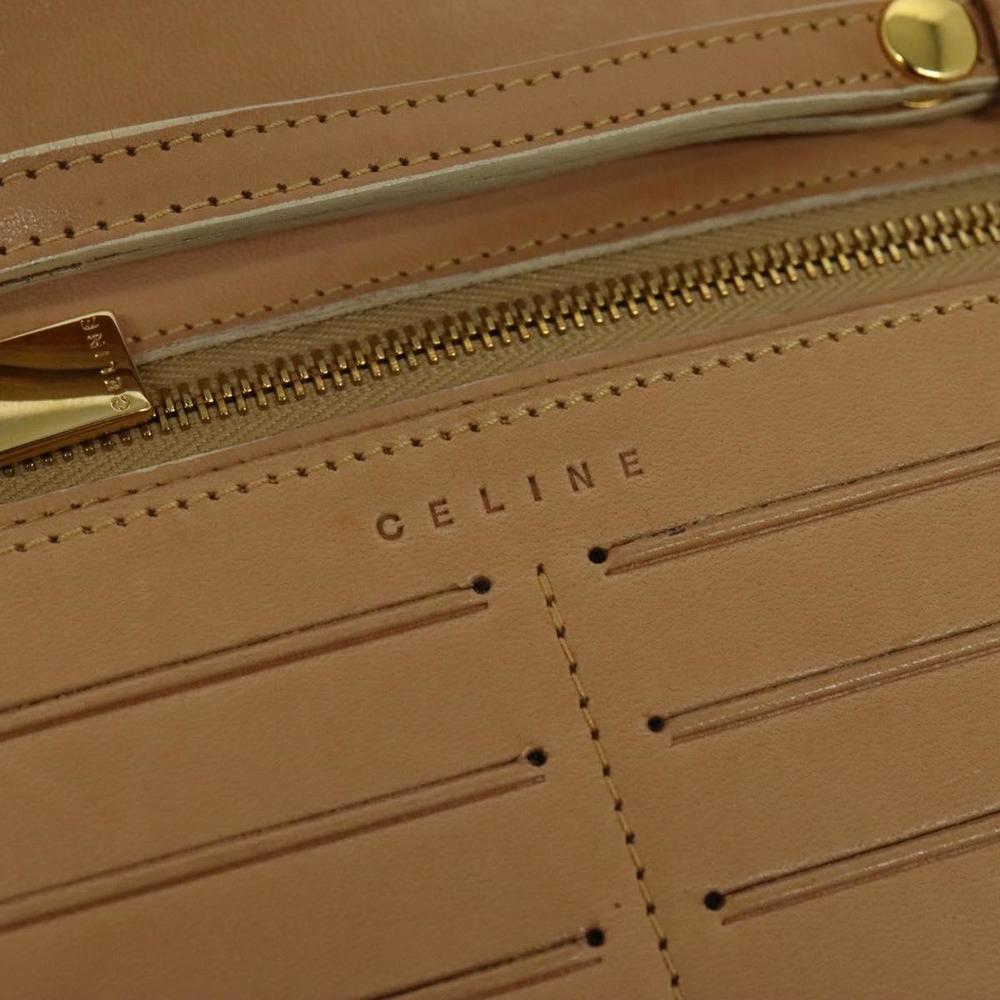 CELINE C Macadam Canvas Shoulder Wallet Suede White Auth 112493 - Picture 10 of 16